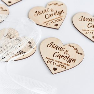 rustic save the date magnets