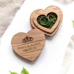 Heart engagement ring bearer box