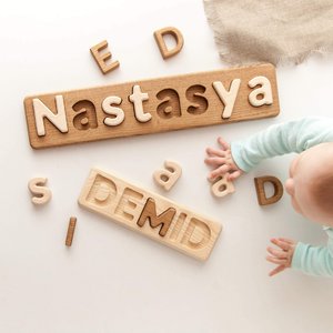 Personalized wooden name puzzle for toddler