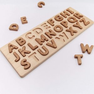 Wooden alphabet puzzle